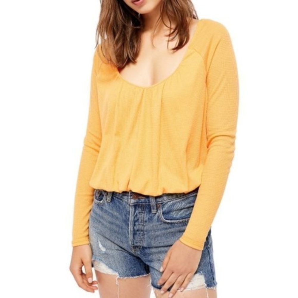 Free People Bondi Long Sleeve Thermal Top. XS